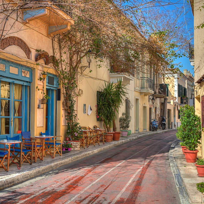 Greece Athens Plaka District Shops Houses