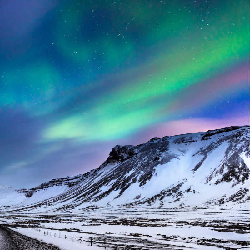 Iceland-Northern Lights Snow-Sq-PP