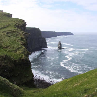 Looking down on the Atlantic from the Cliffs of Moher, Co. Clare